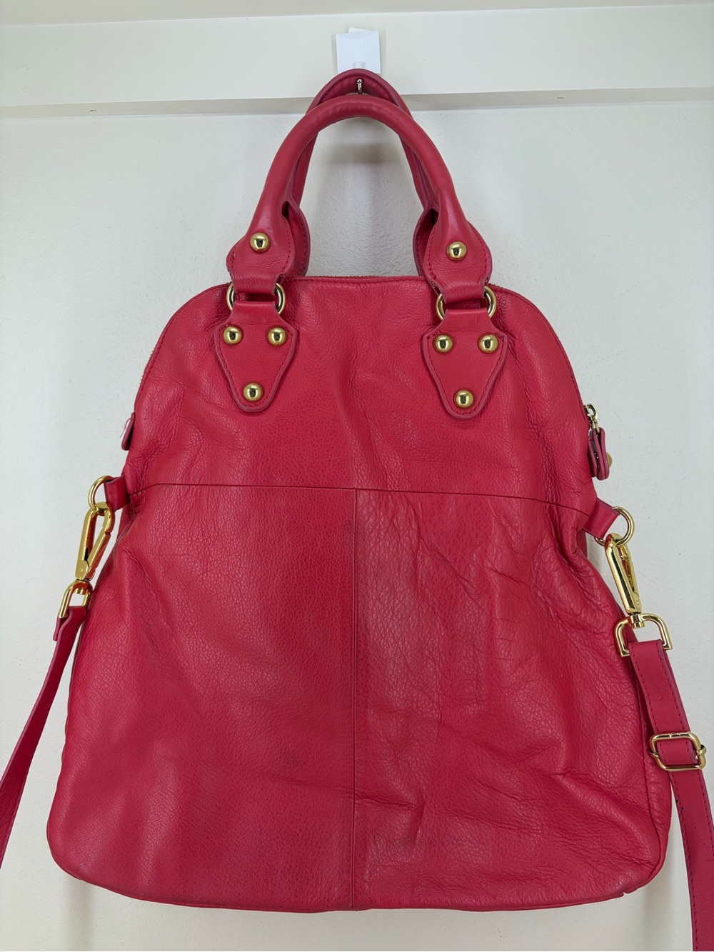 Emma Fox Hot Pink Leather with Gold Hardware shoulder bag - Picture 6 of 12